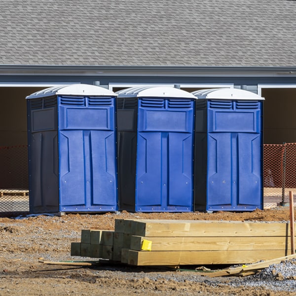 how often are the porta potties cleaned and serviced during a rental period in Antlers